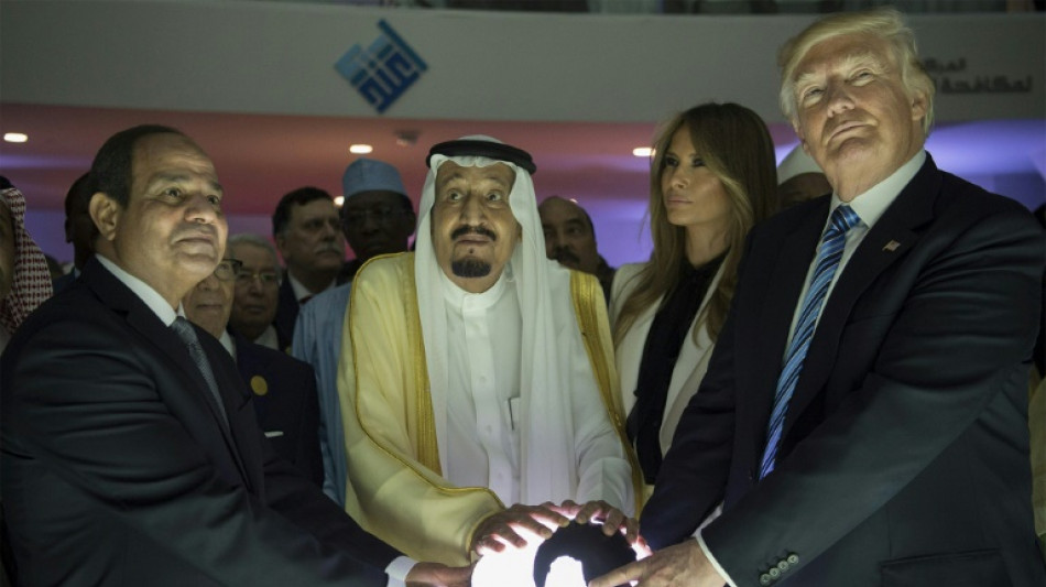 Swords, orbs and fist-bumps: US presidents in Saudi
