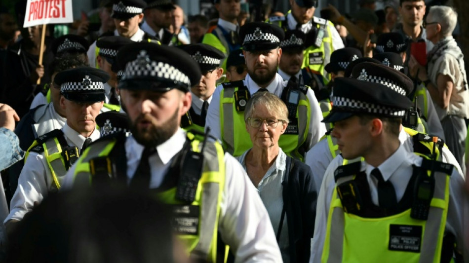 London: &Uuml;ber 425 Festnahmen bei Protest f&uuml;r verbotene pro-pal&auml;stinensische Gruppe